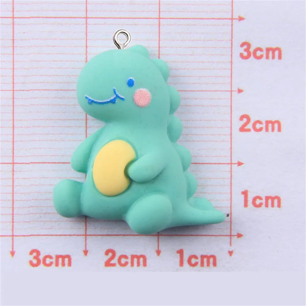 10Pcs Cartoon Animal Resin Charms