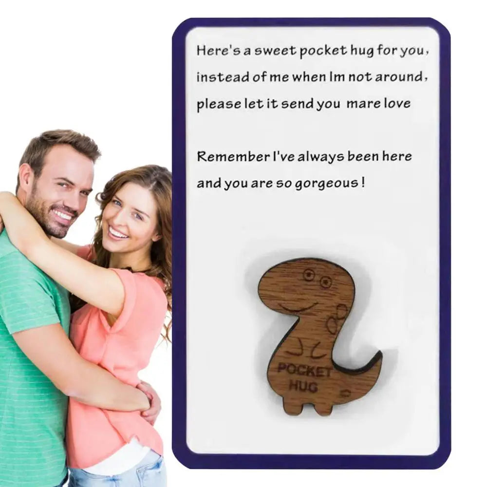 Heart Pocket Hug Wooden Hug Card Long Distance Relationship Keepsake Gift For Someone Going Through A Rough Time