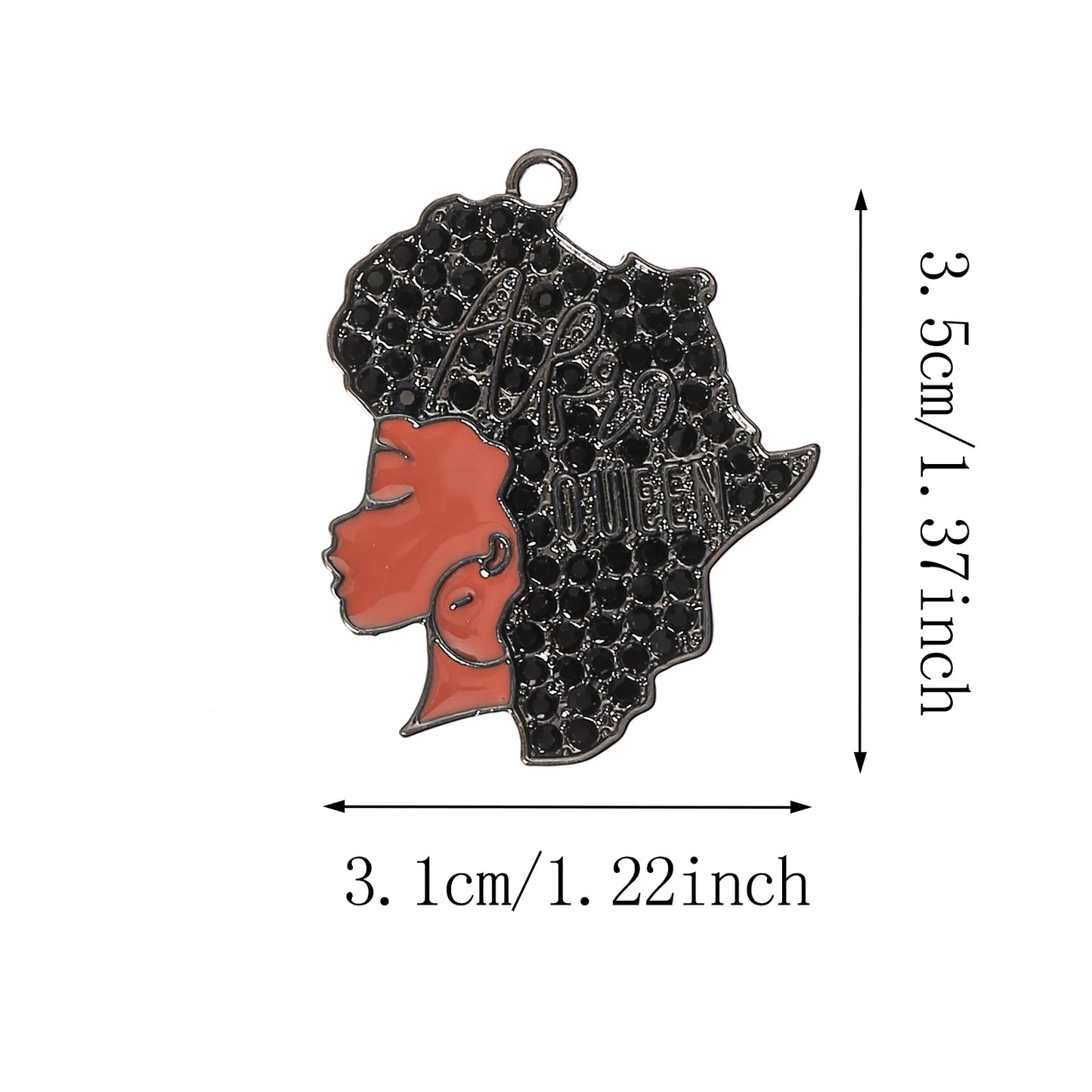 10pcs Micro Pave Afro Queen Charms Black Girl Pendants for Bracelet Necklace Making  Wholesale BGR221-BGR224