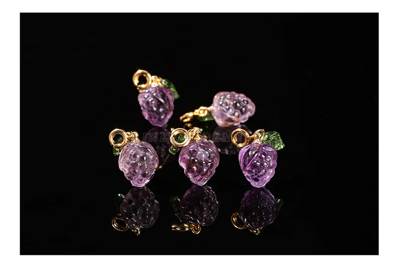 1 Pc Natural Amethyst Carved Grape Shape