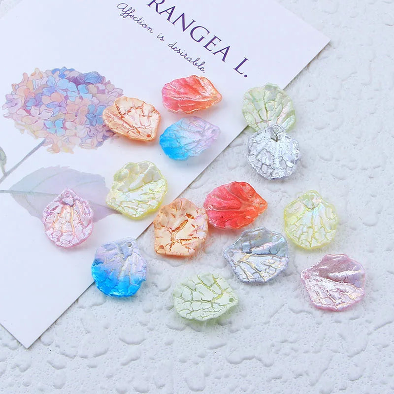 10Pcs Glitter Powder Hearts Flatback Resin Cabochons