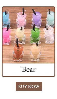 10Pcs 18X24MM Cute 6 Color Bear Resin Earring Charms