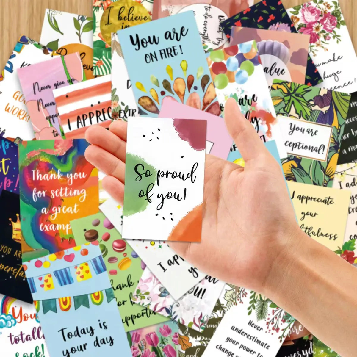 72pcs Positive Motivational Cards for Women Men Inspirational and Encouragement,Appreciation Cards for Employees, Mini Note Card