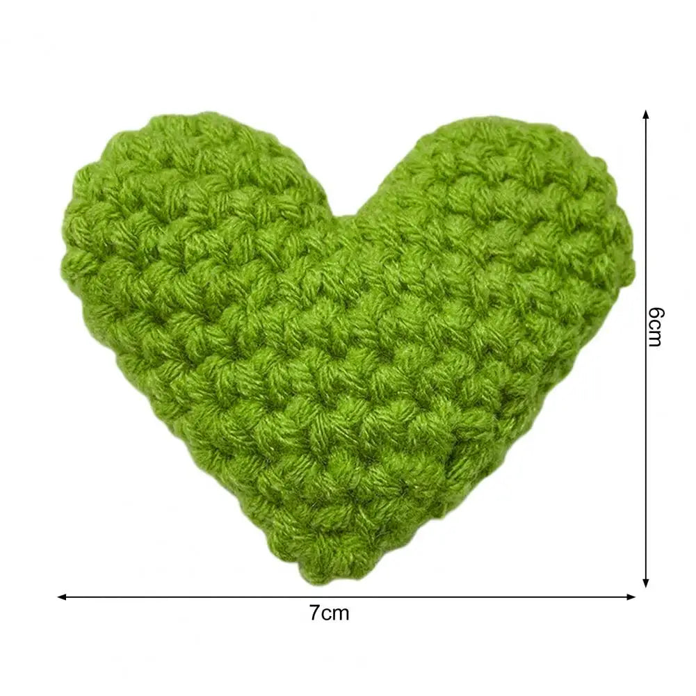 Crocheted Heart Pocket Hug Greeting Card Knitted Heart Keepsake Ornament Workmanship Encouragement Gift Cute Knitted