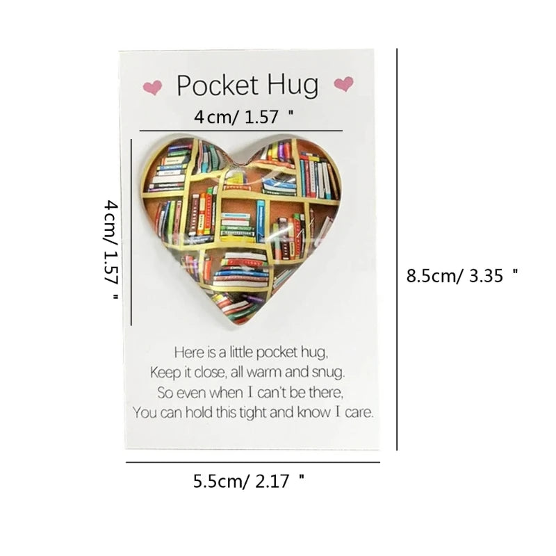 Glass Heart Pocket Hug Greeting Card Trend Pocket Gifts Supplies Wedding Invitations Hug Decoration Glass Heart Card Dropship