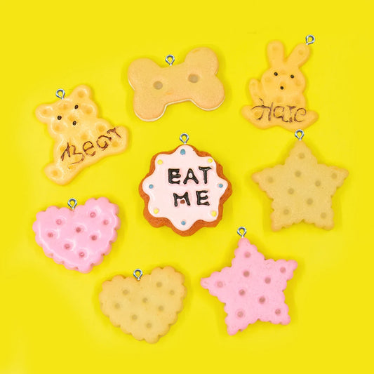 10Pcs Mini Star Heart Rabbit Bear Biscuit Resin Charms For Jewelry Making DIY Earring Necklace Bracelet DIY Pendant Accessories