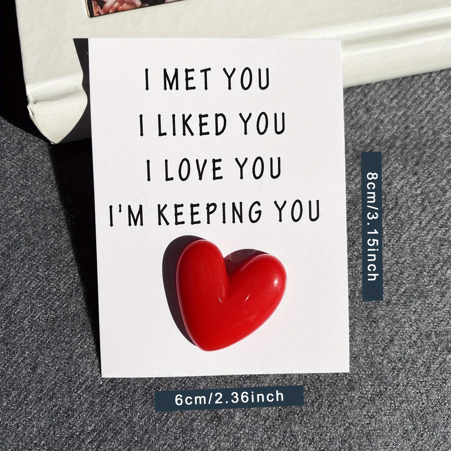 1pc, I Love You, I Am Keeping You Greeting Cards, Love Relationship Cards Gifts,  3D Anniversary Celebration,Pocket Hug Card