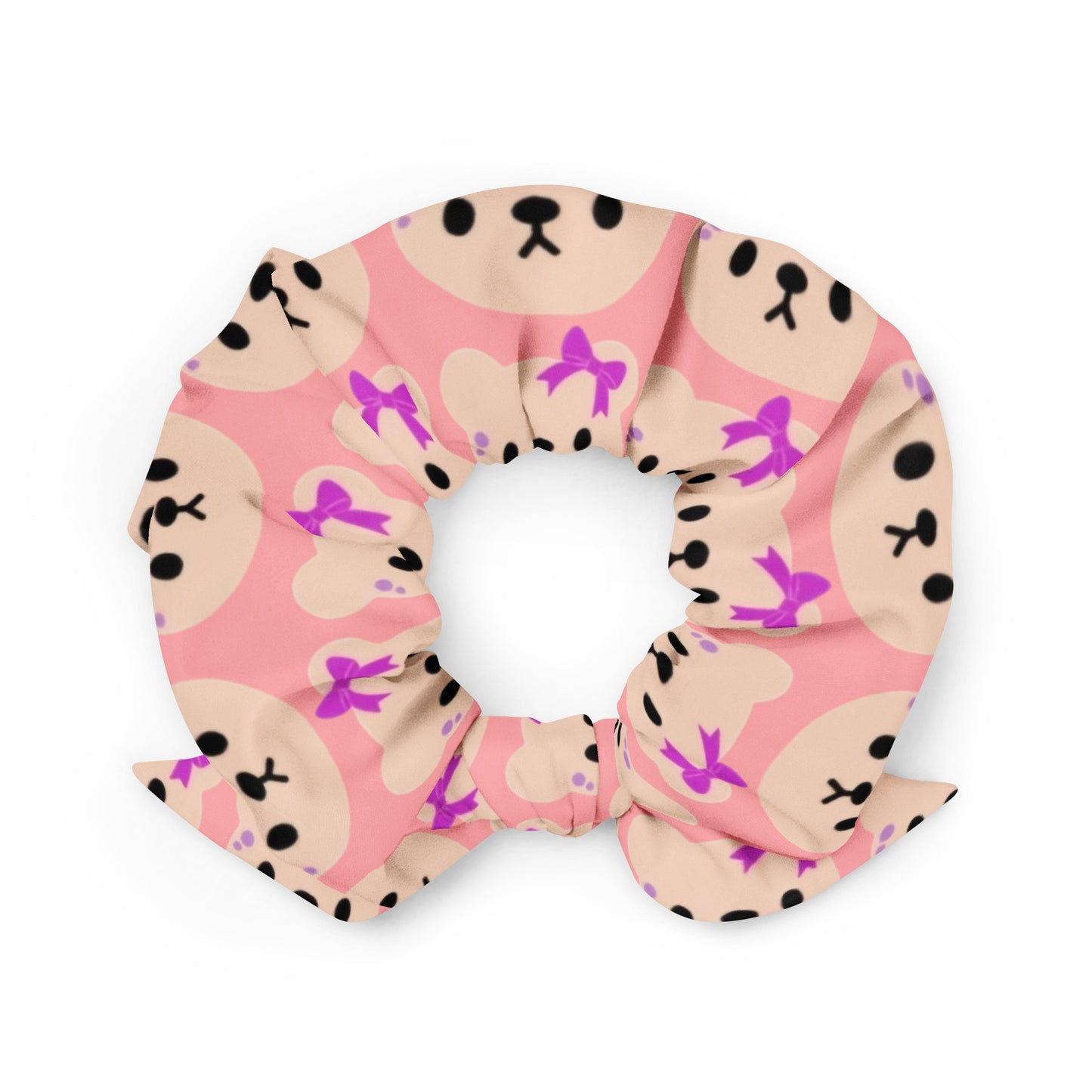 BEAR LOGO PINK Recycled Scrunchie