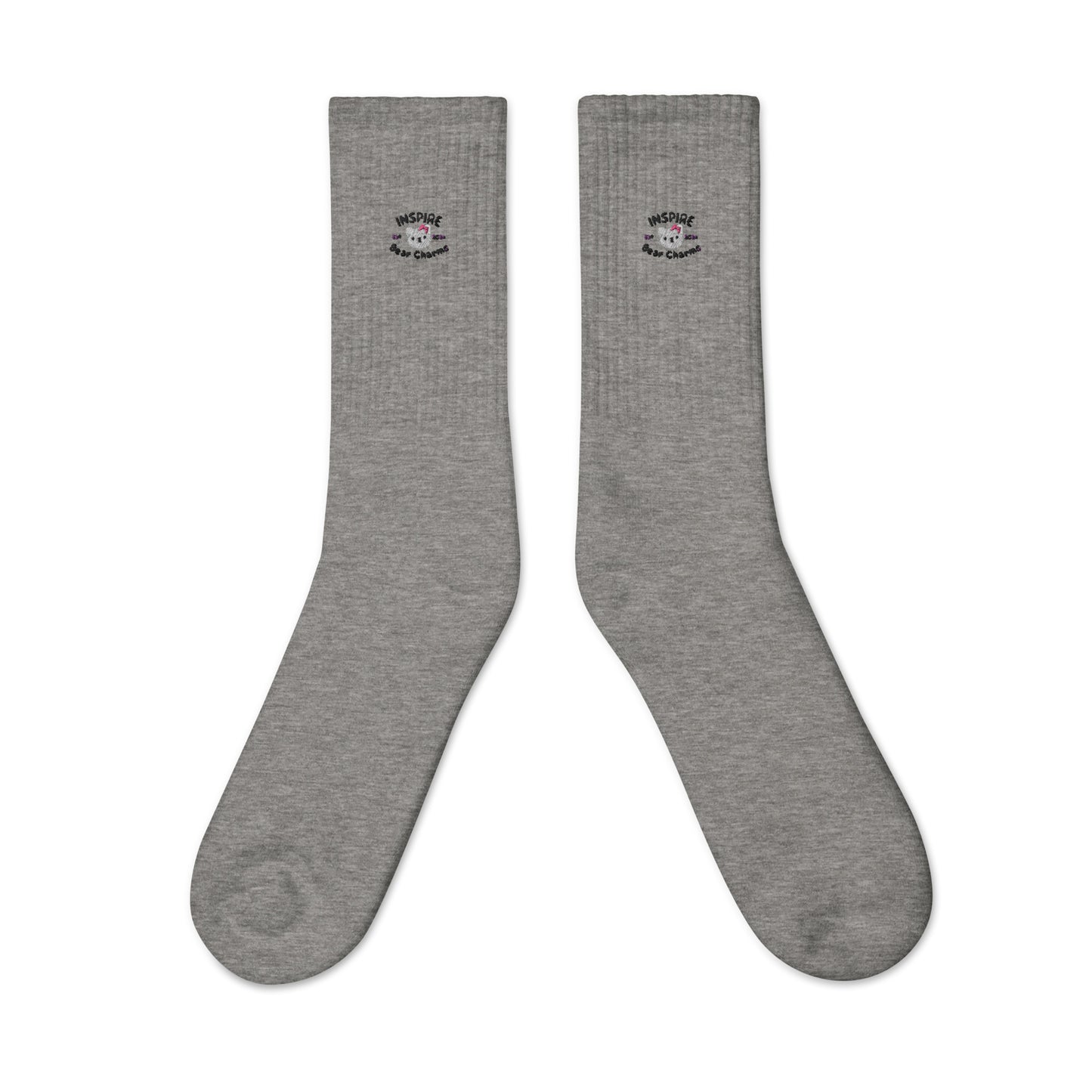 GRAY Embroidered socks