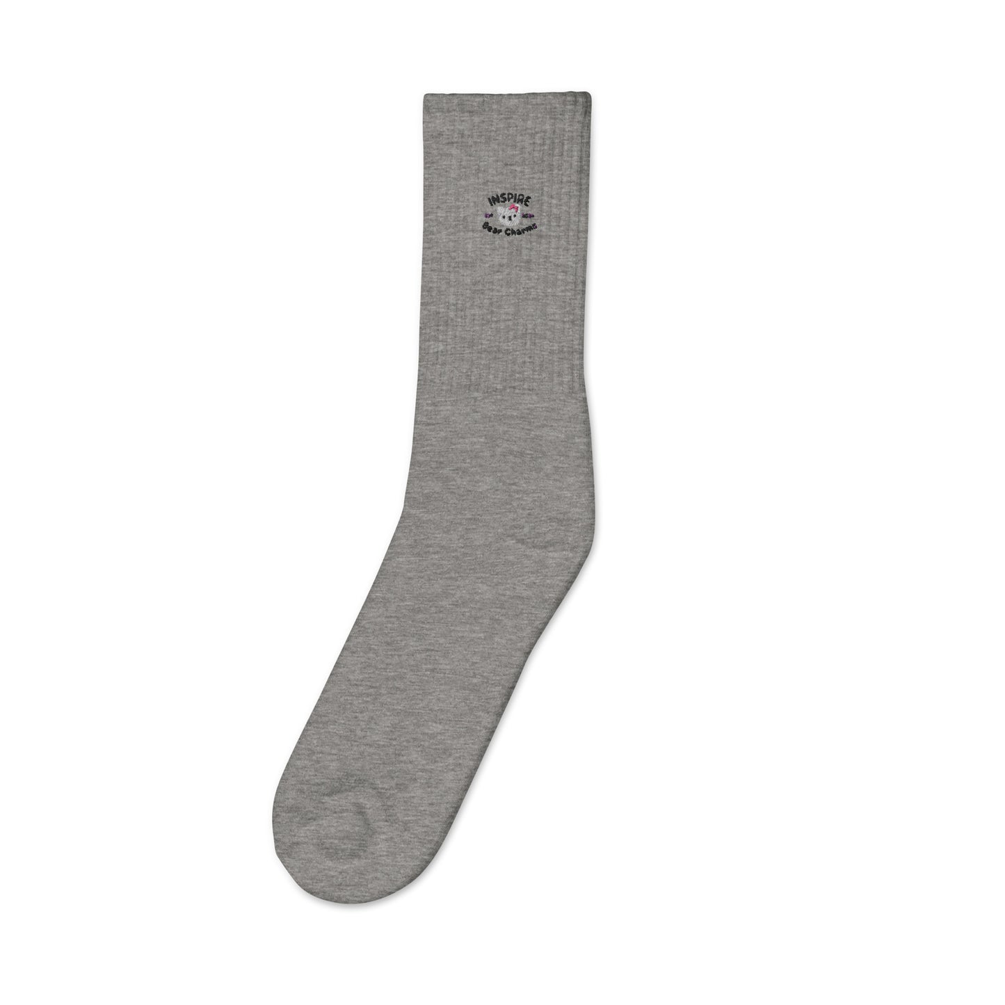 GRAY Embroidered socks