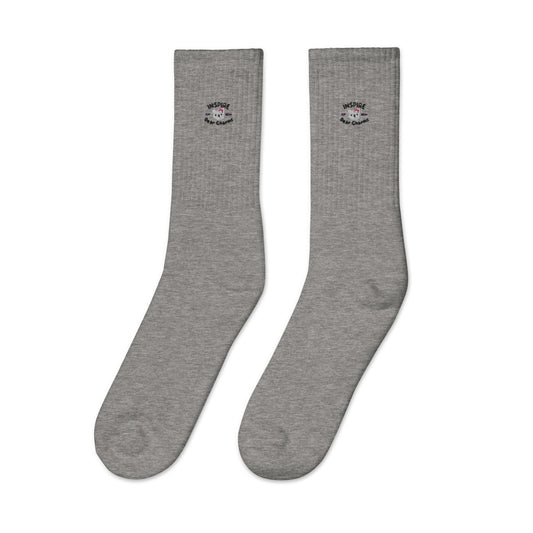 GRAY Embroidered socks