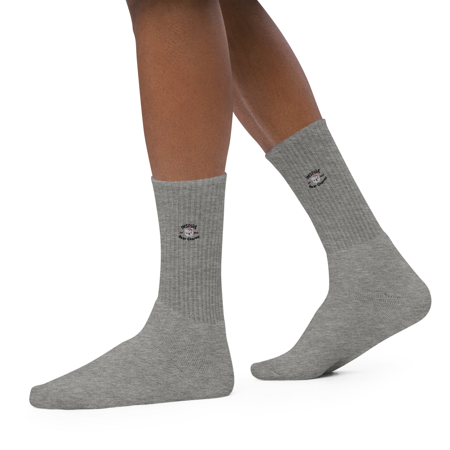 GRAY Embroidered socks