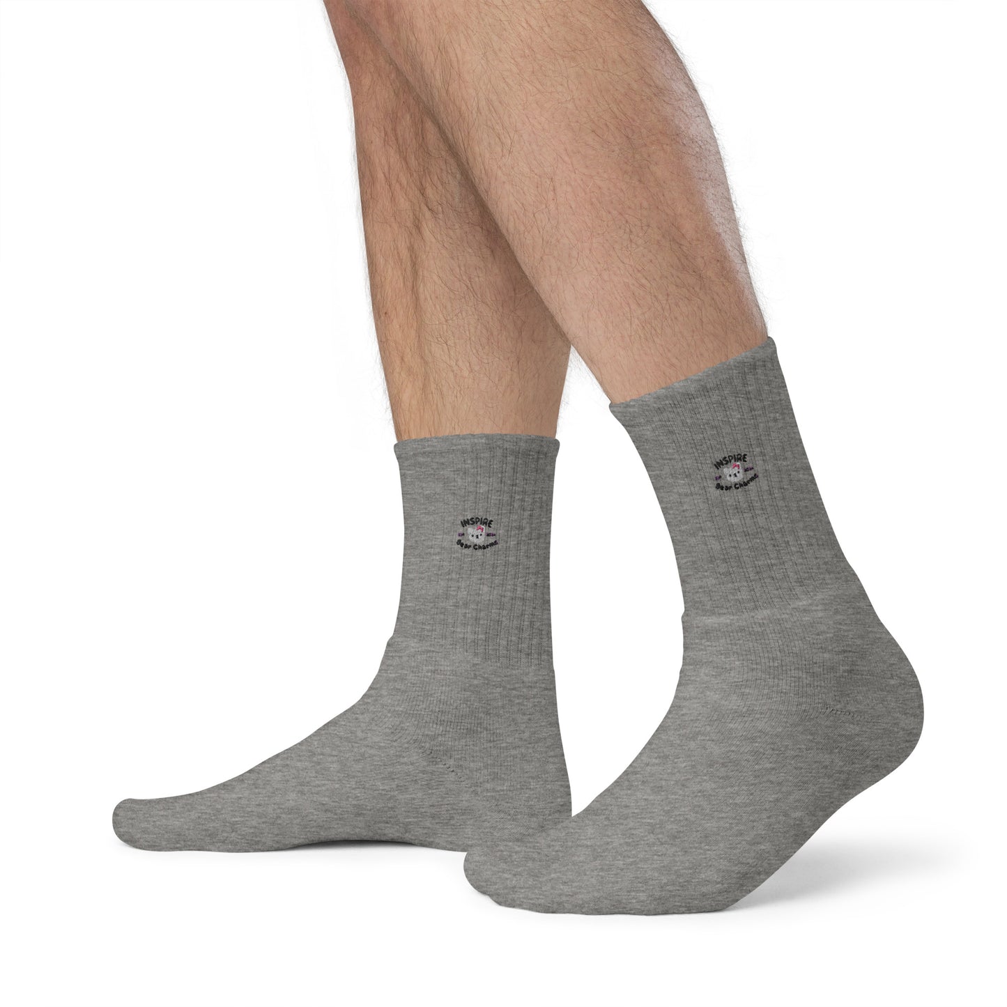 GRAY Embroidered socks