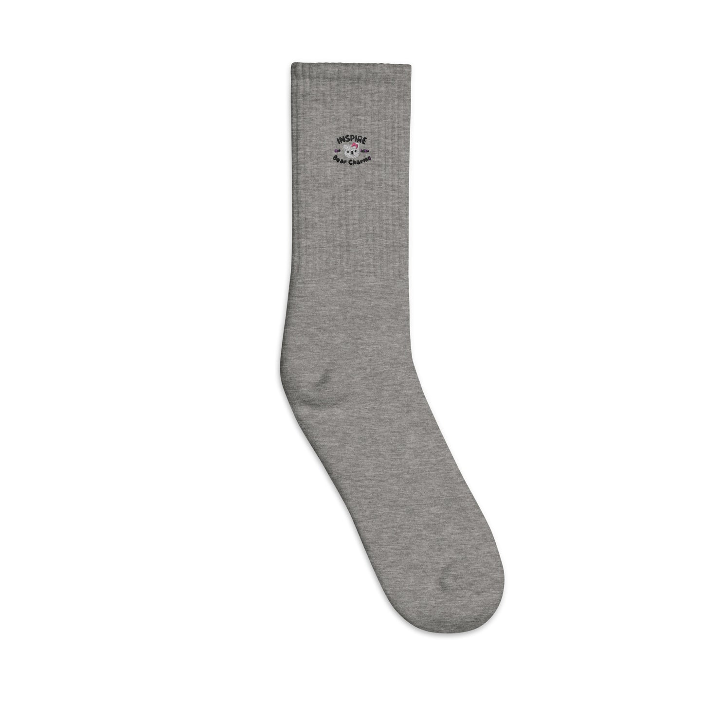 GRAY Embroidered socks