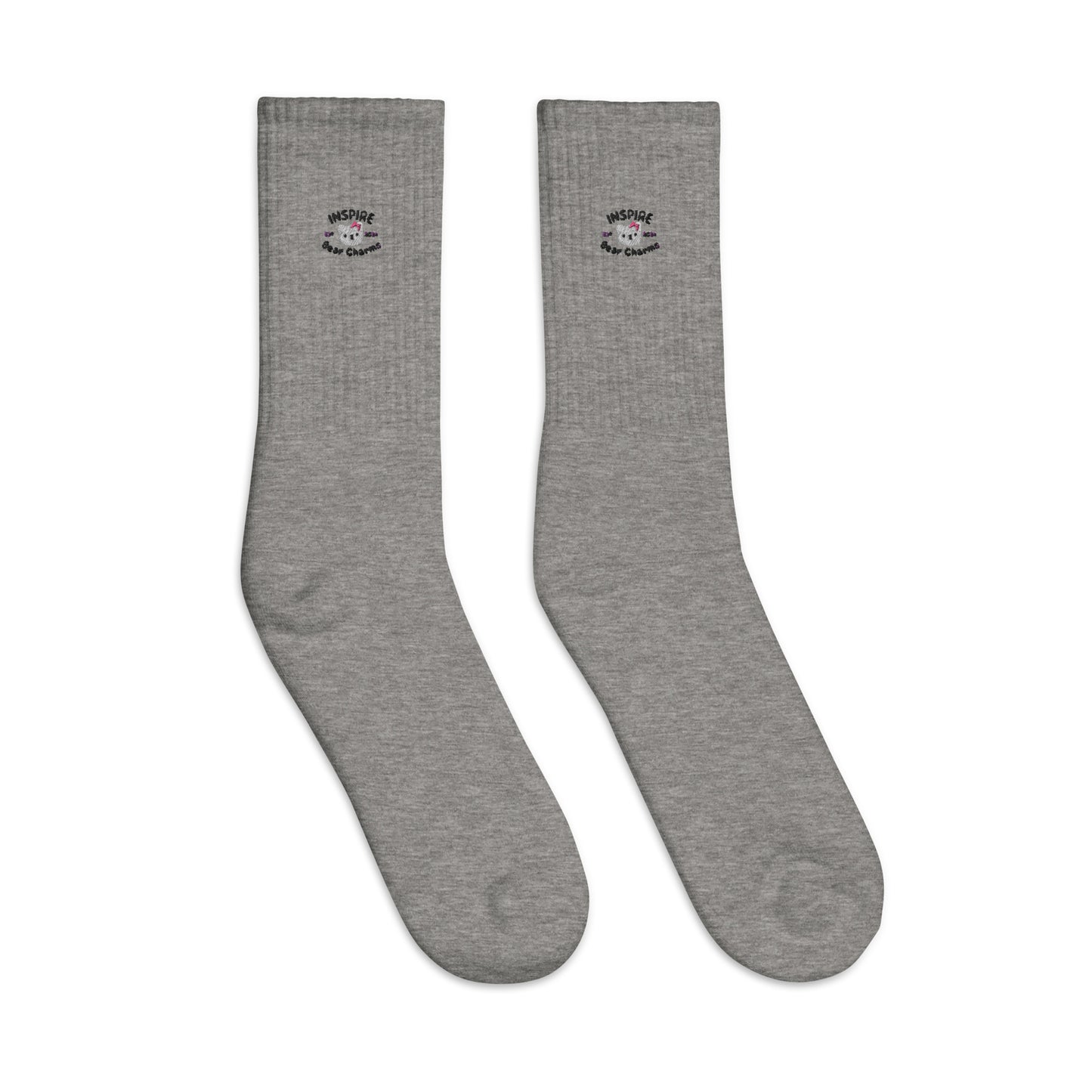 GRAY Embroidered socks