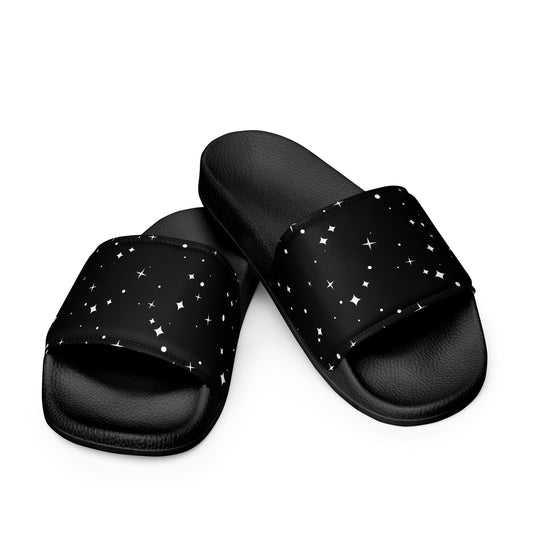 BLACK/WHITE STARS Men’s slides