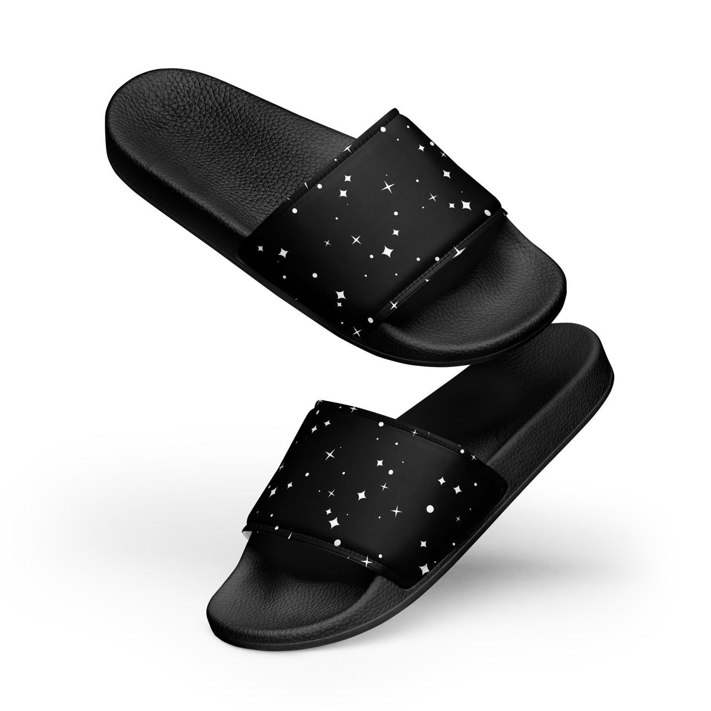 BLACK/WHITE STARS Men’s slides