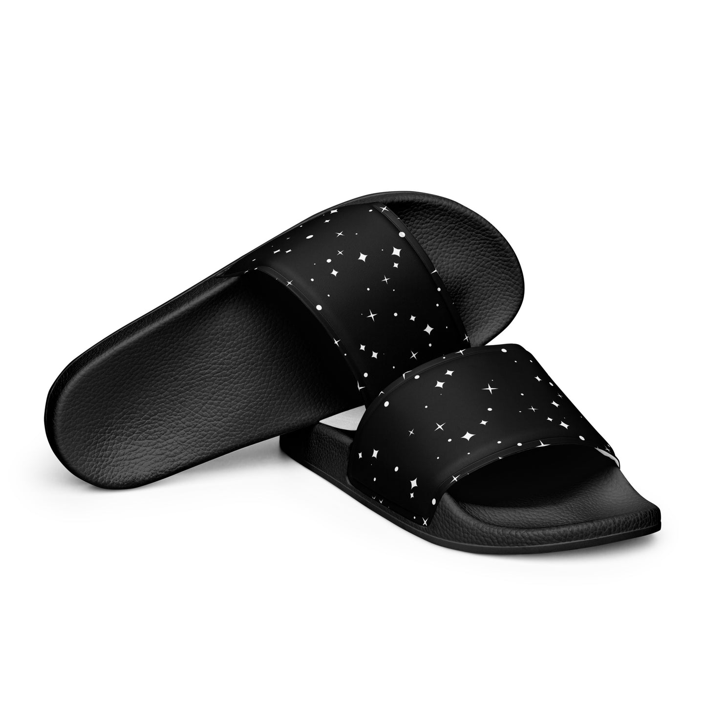 BLACK/WHITE STARS Men’s slides