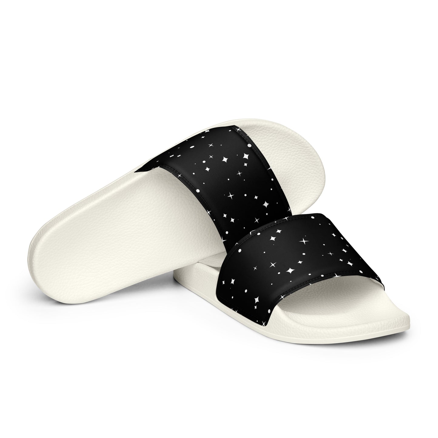 BLACK/WHITE STARS Men’s slides