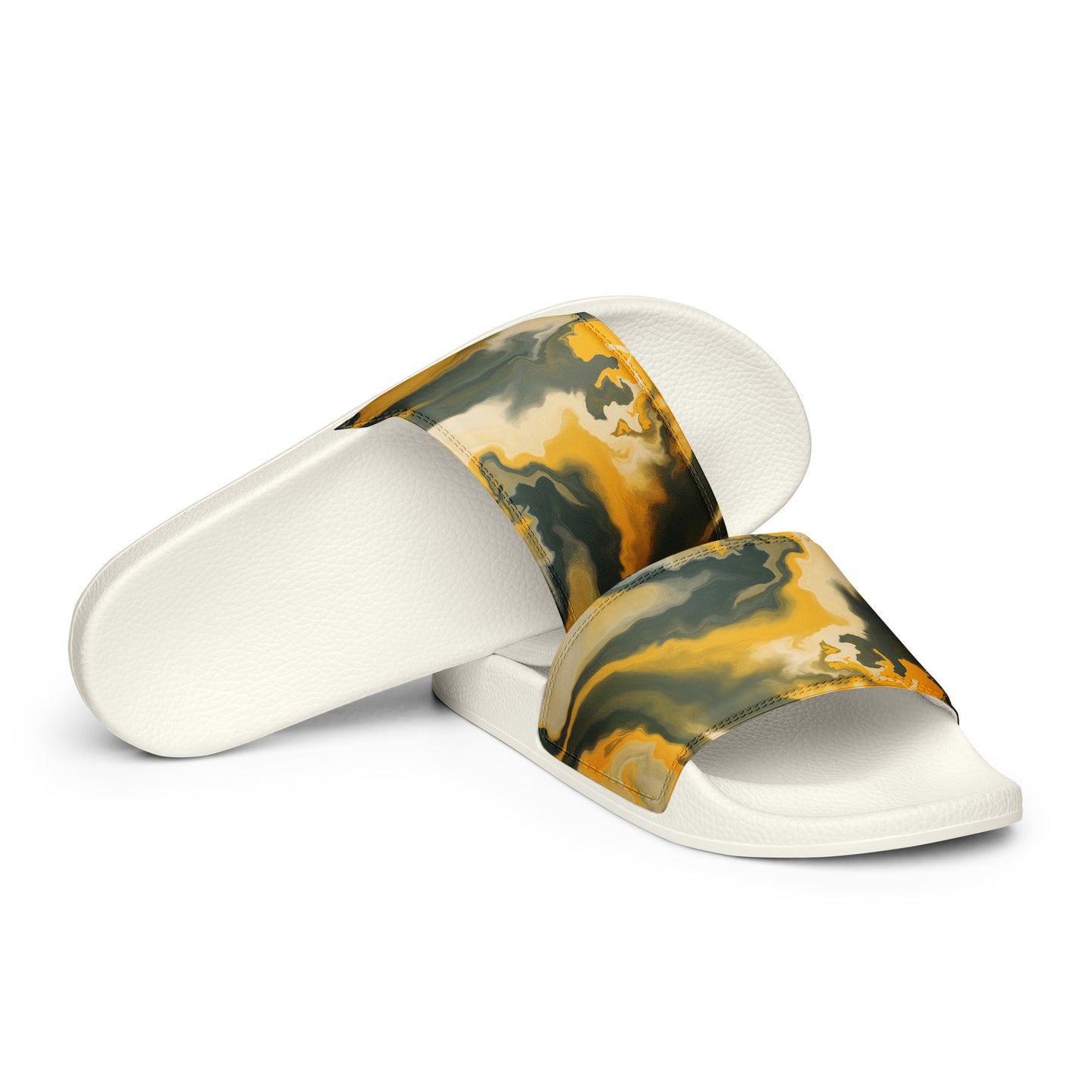 MUSTARD GREEN ABSTRACT Men’s slides