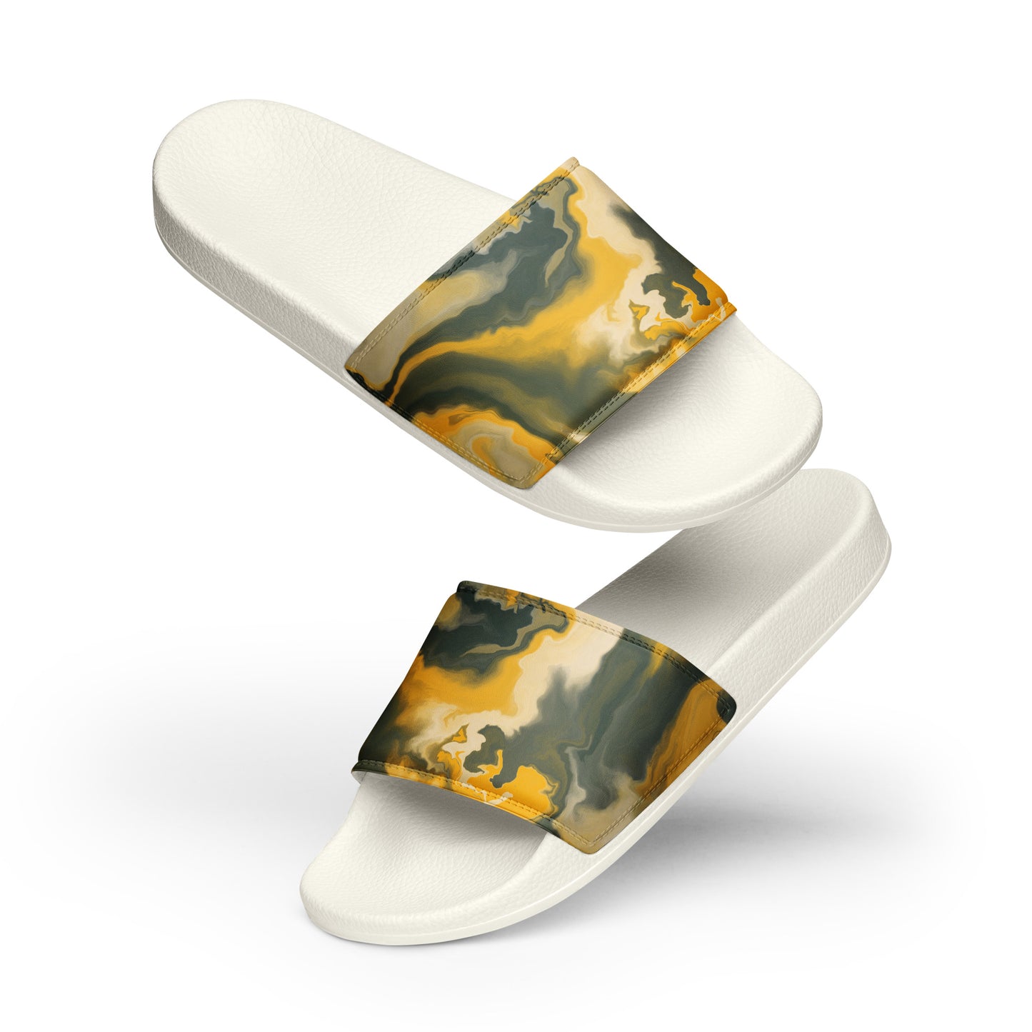 MUSTARD GREEN ABSTRACT Men’s slides