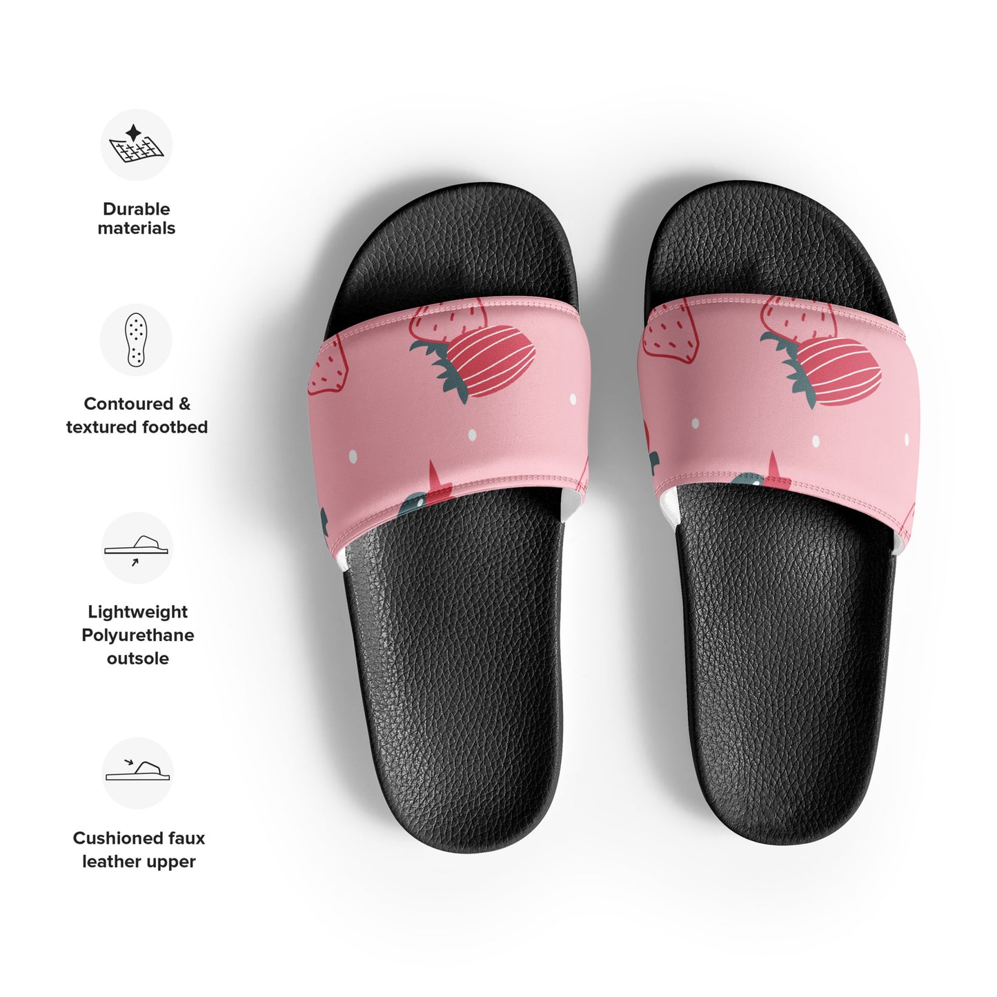 PINK STRAWBERRIES Women's slides