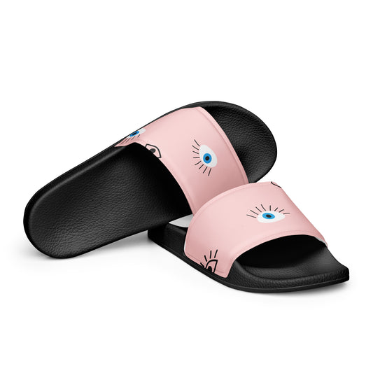 EVIL EYES PINK Women's slides