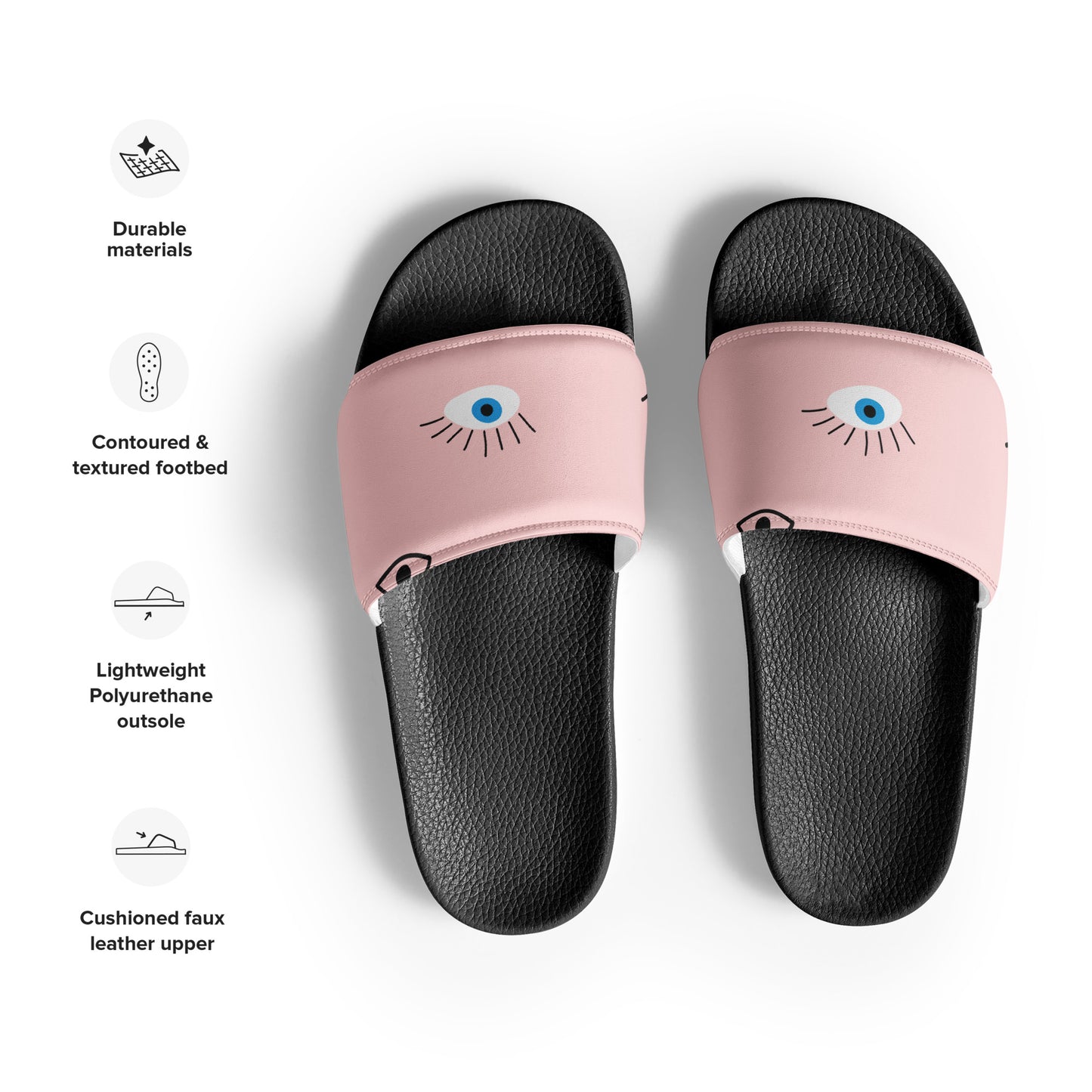 EVIL EYES PINK Women's slides