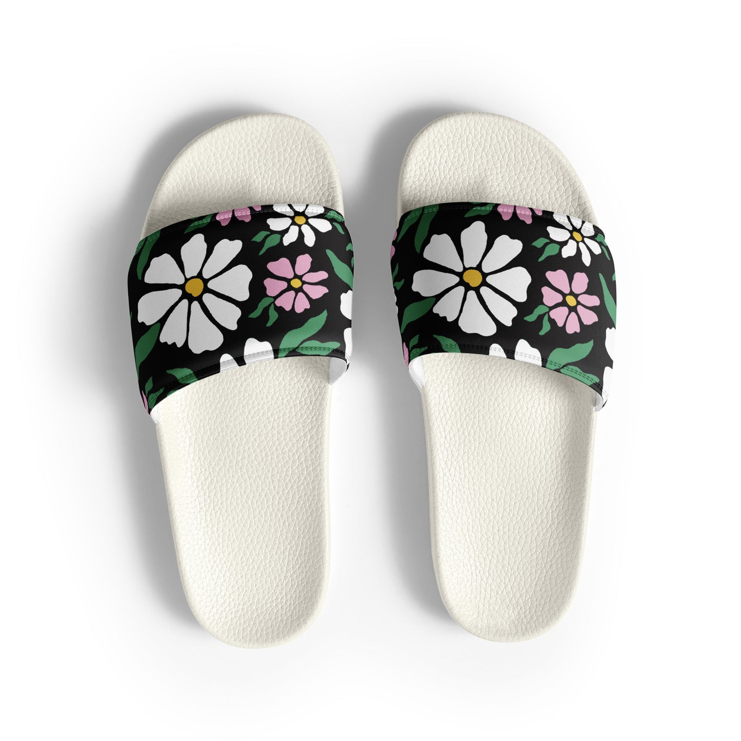 DAISY WHTE/PINK Women's slides