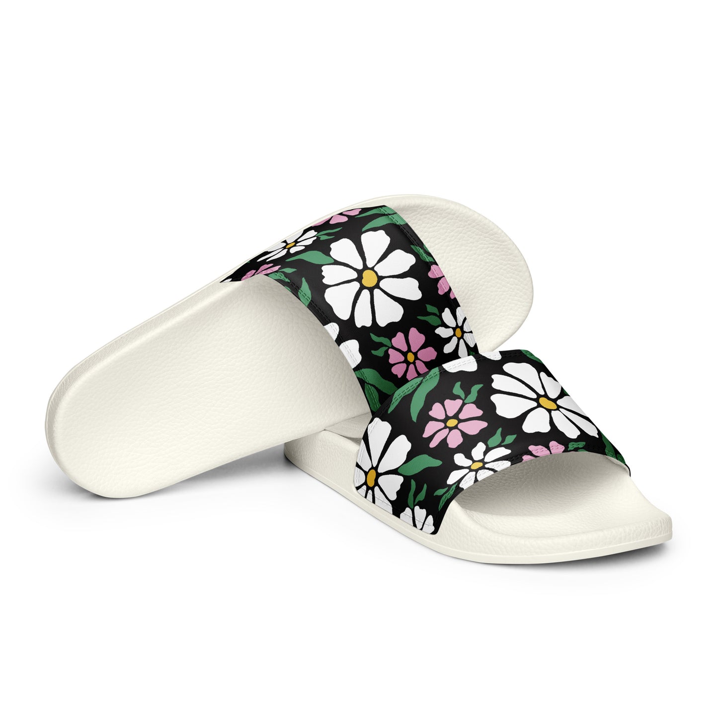 DAISY WHTE/PINK Women's slides