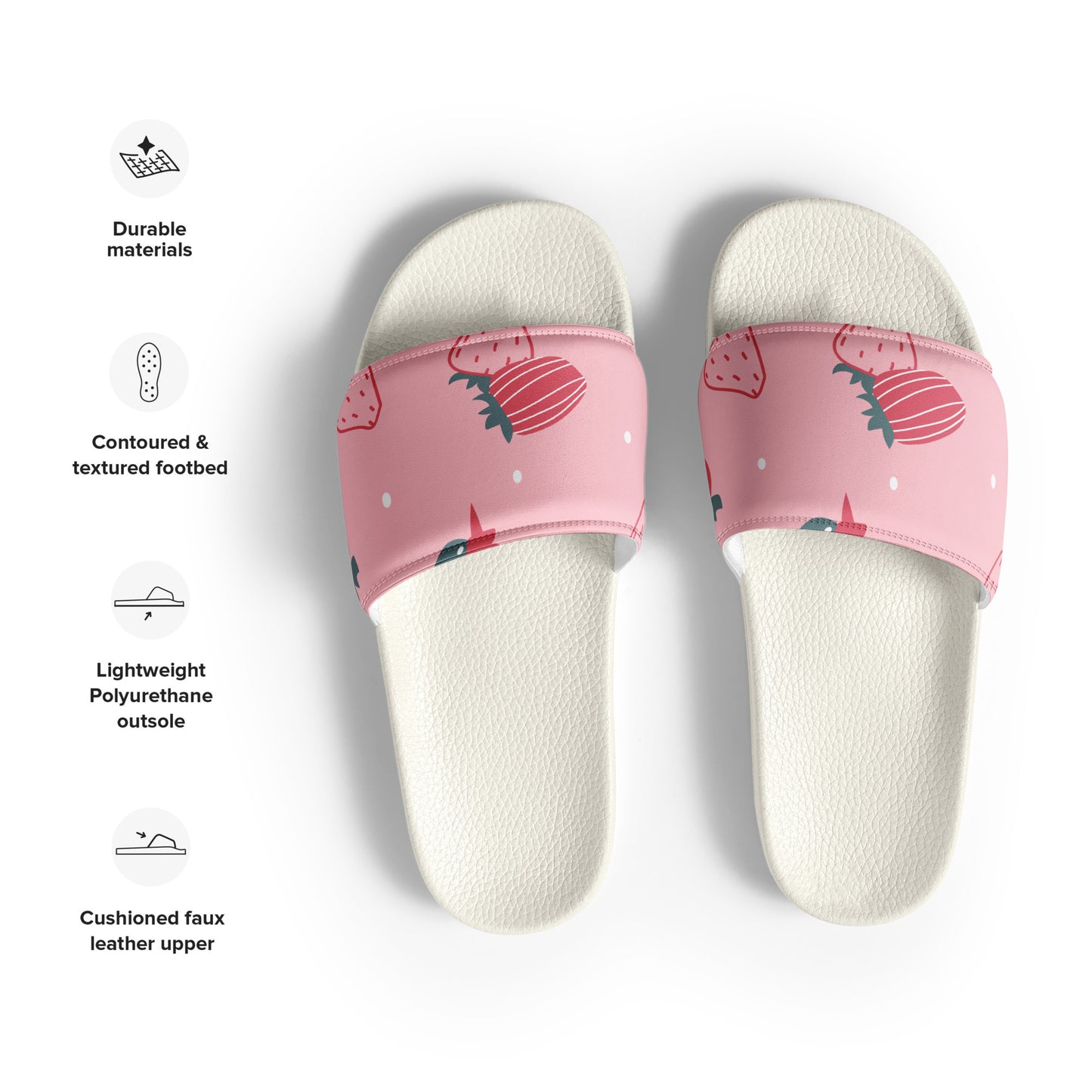 PINK STRAWBERRIES Women's slides