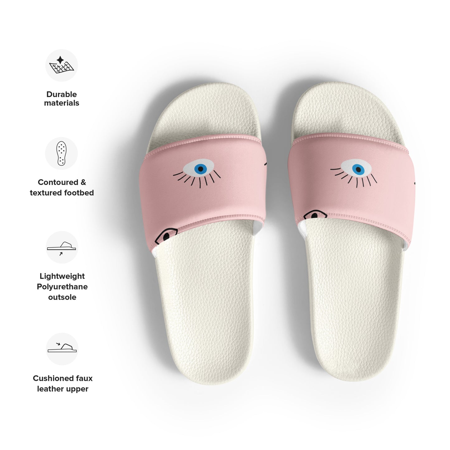 EVIL EYES PINK Women's slides